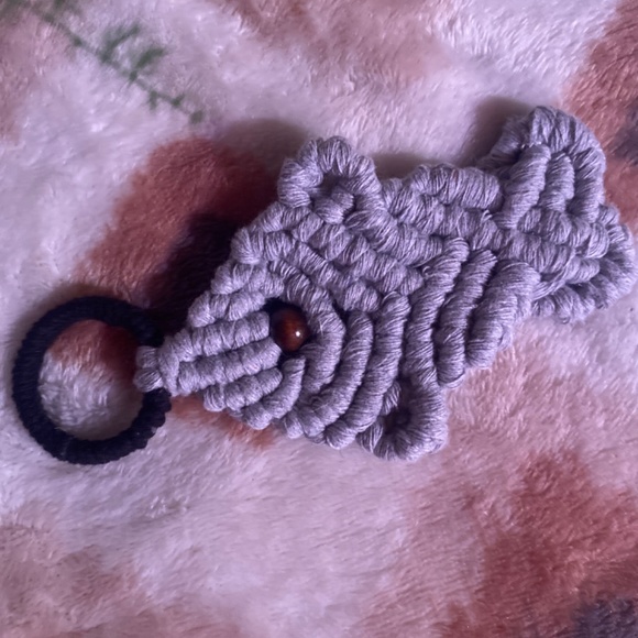Hand Crafted Macrame Custom Fish Charm Wall Art - Picture 5 of 10